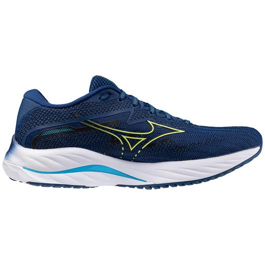 Mizuno MEN'S WAVE RIDER 27 Navy Peony/Sharp Green