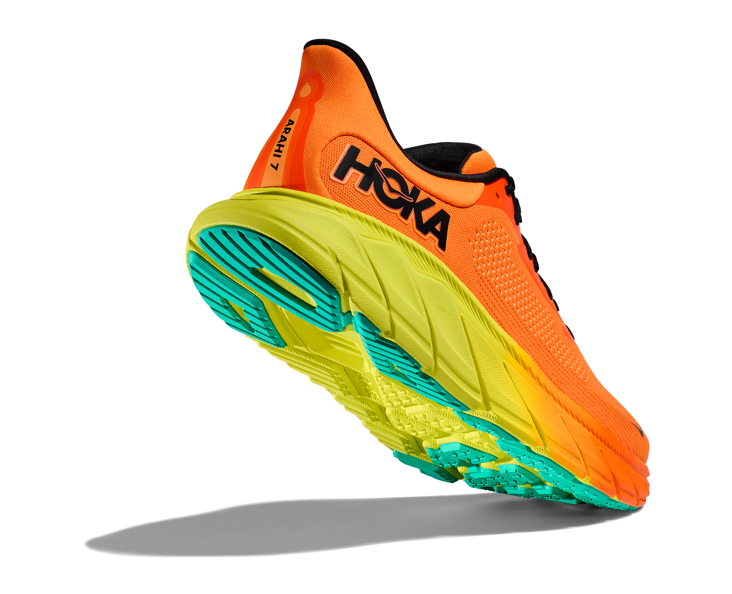 Hoka Men\'s Arahi 7‎ Sneaker, Electric Tangerine/Black, 12 HOKA Men main image 4