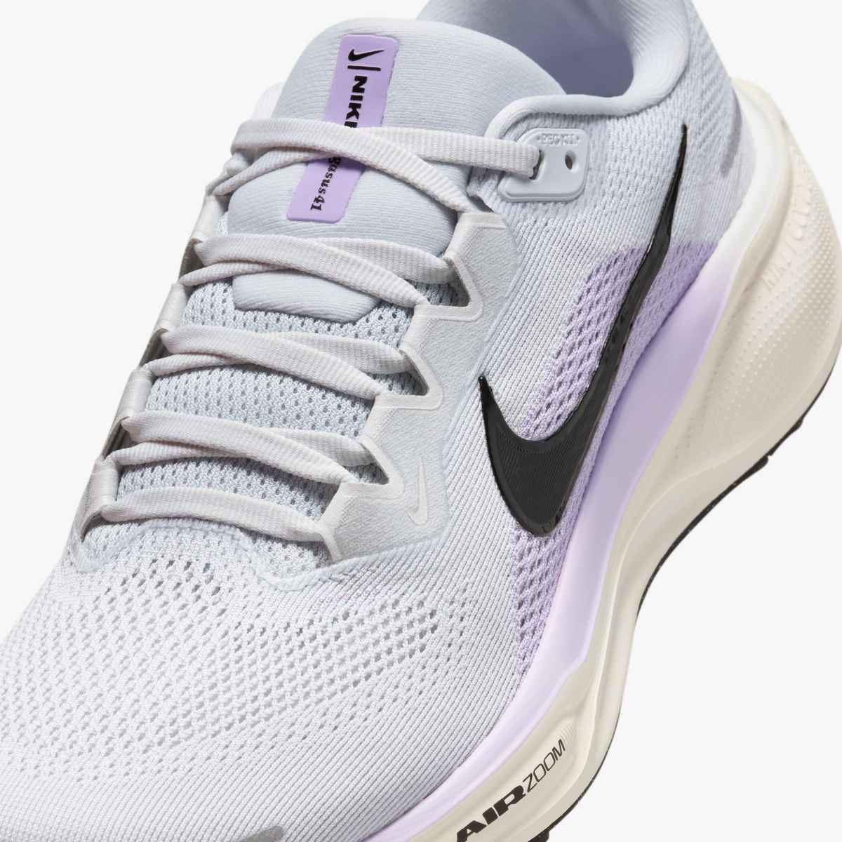 NIKE Pegasus41 ランニングシューズ ホワイト パープル　24cm Nike Women's Pegasus 41 Pure Platinum/Black-Lilac Bloom